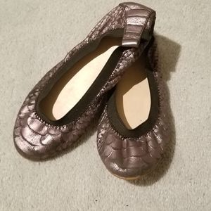 YOSI SAMRA Girls snake skin ballet flats
